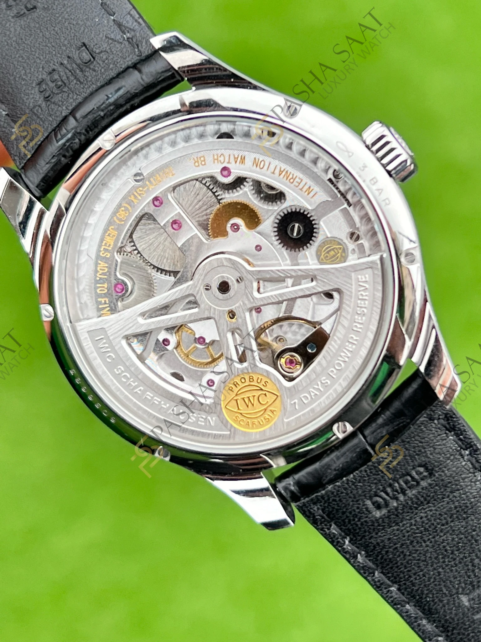 IWC Portugieser Annual Calendar Çelik Kasa Beyaz Kadran Superclone Saat - Görsel 6