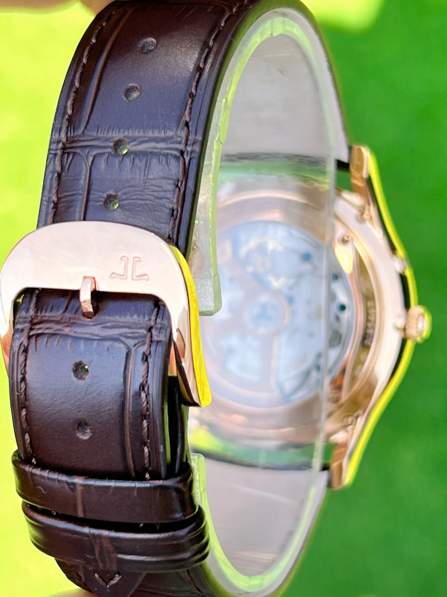 Jaeger-LeCoultre Master Ultra Thin Moon Rose Gold Beyaz Kadran Superclone Saat - Görsel 5