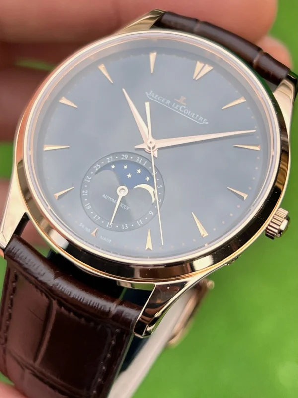 Jaeger LeCoultre Master Ultra Thin Rose Gold Kasa Gri Kadran Superclone Saat 2
