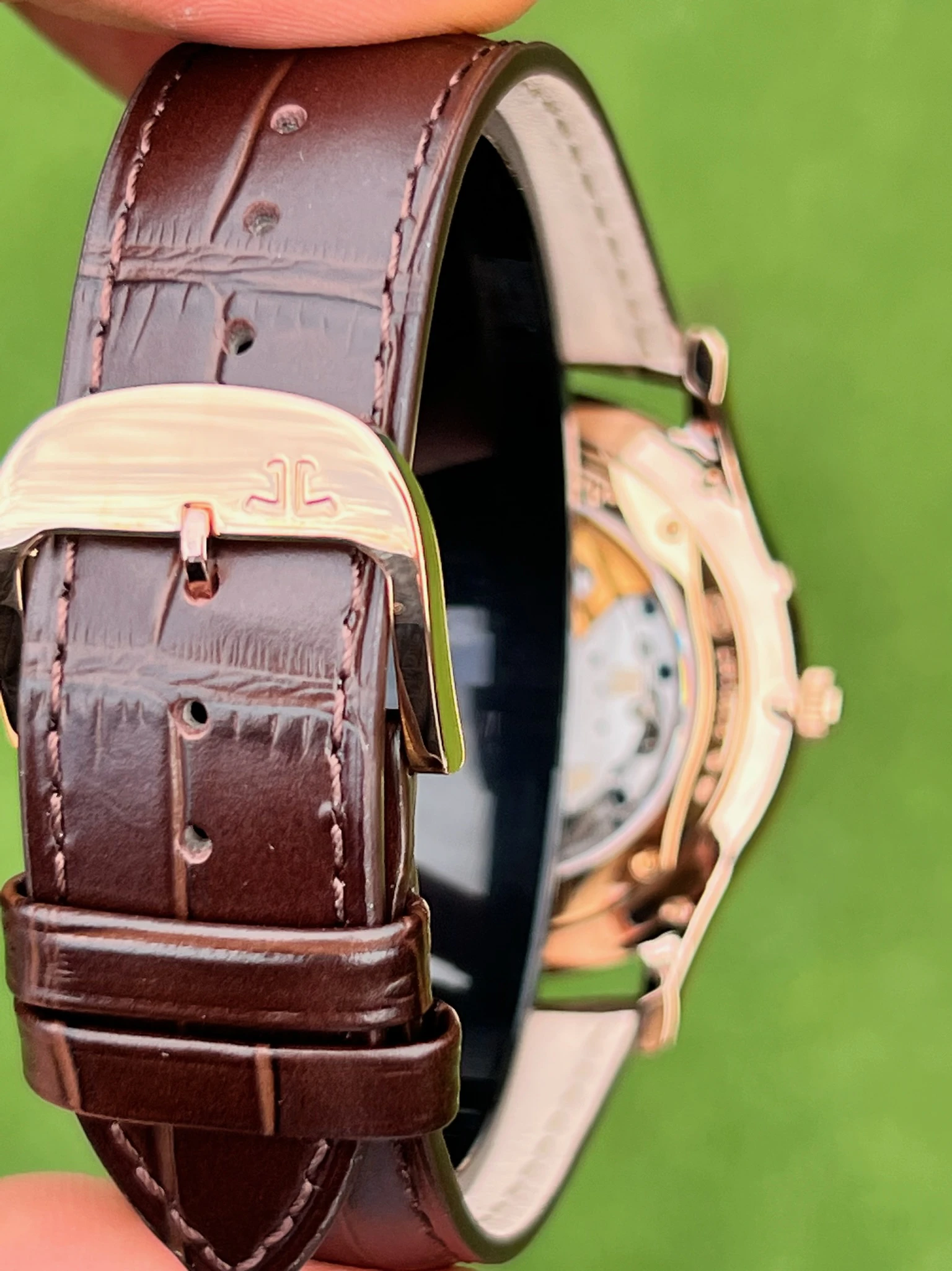 Jaeger-LeCoultre Master Ultra Thin Rose Gold Kasa Gri Kadran Superclone Saat - Görsel 5