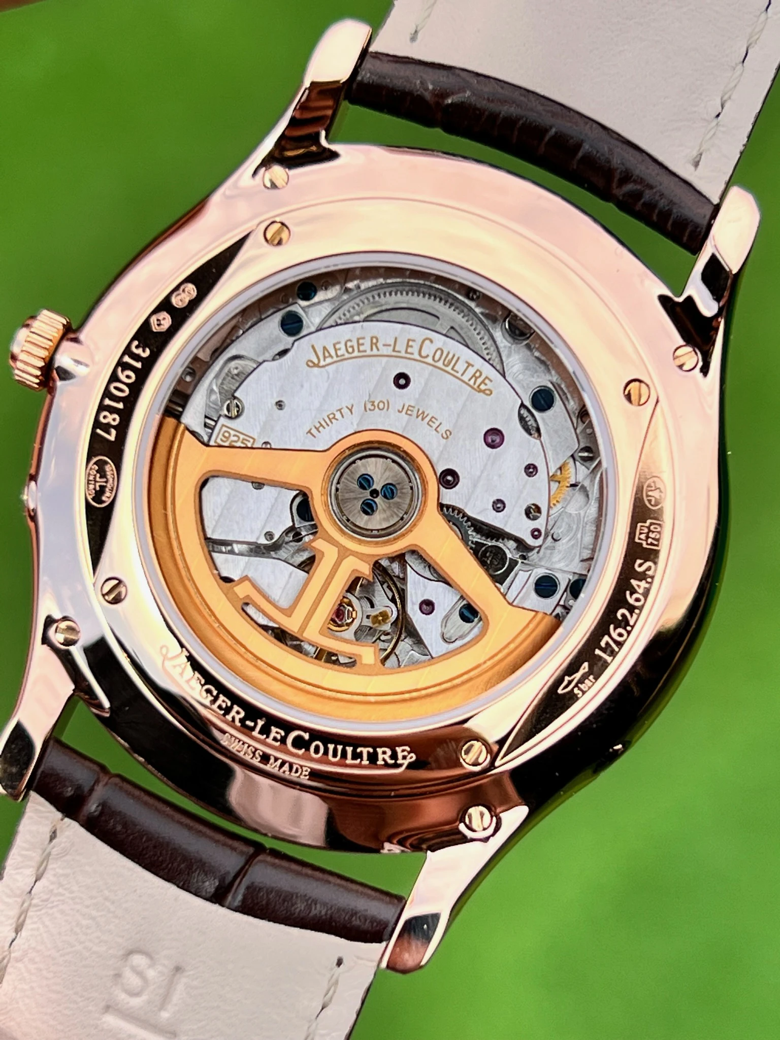 Jaeger-LeCoultre Master Ultra Thin Rose Gold Kasa Gri Kadran Superclone Saat - Görsel 6