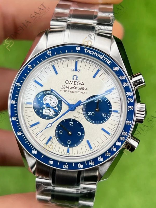 Eta Saat - Pasha Saat Omega Speedmaster 50.Yıl Snoopy Lacivert Beyaz Superclone Saat