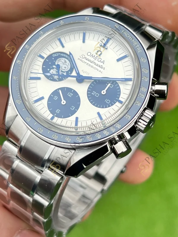 Omega Speedmaster 50.Y l Snoopy Lacivert Beyaz Superclone Saat 2