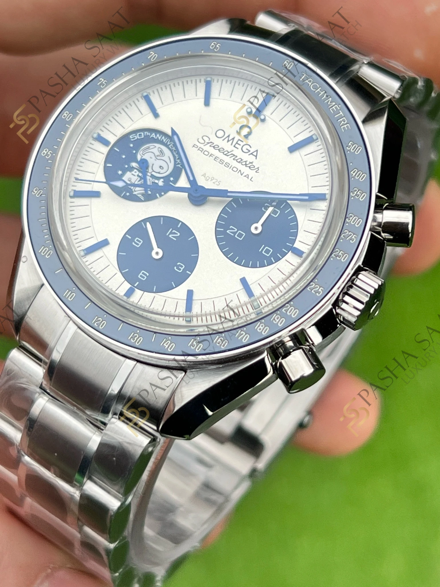Omega Speedmaster 50.Yıl Snoopy Lacivert Beyaz Superclone Saat Omega Speedmaster 50.Yıl Snoopy Lacivert Beyaz Superclone Saat - Görsel 2