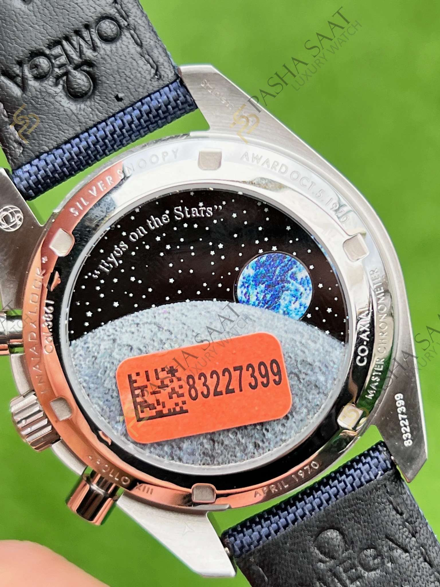 Omega Speedmaster 50.Yıl Snoopy Lacivert Tekstil Kordon Superclone Saat - Görsel 6