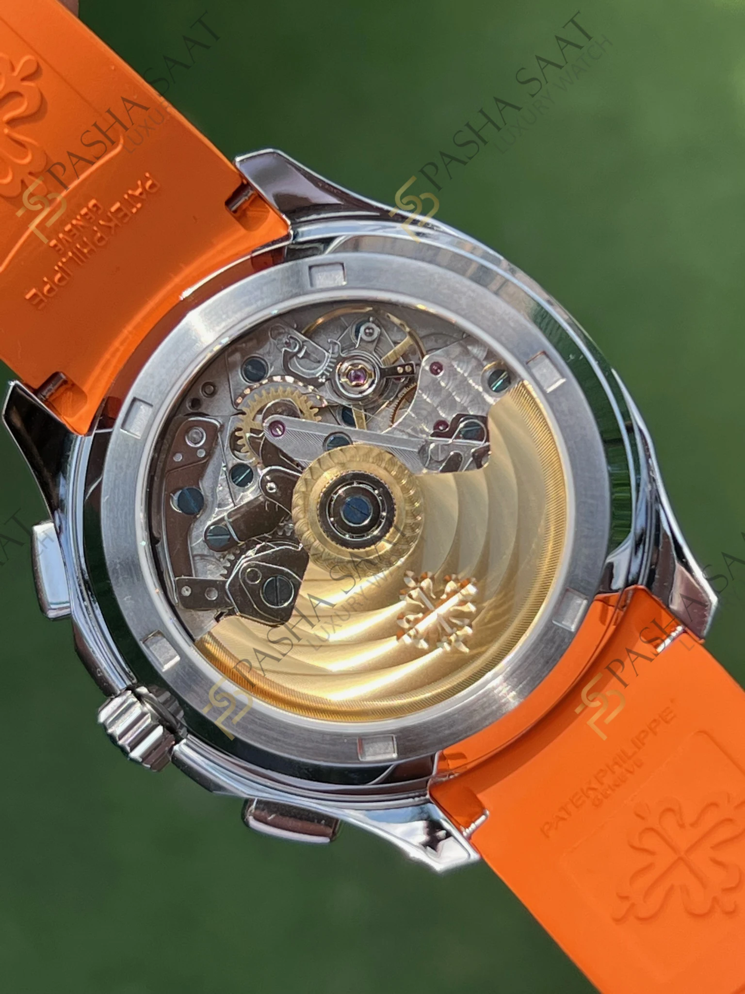 Patek Philippe Aquanaut Chronograph Turuncu Kordon Superclone Saat Patek Philippe Aquanaut Chronograph Turuncu Kordon Superclone Saat - Görsel 4