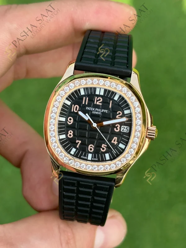 Patek Philippe Aquanaut Rose Kasa Siyah Kadran 5068R 010 Eta Saat 1