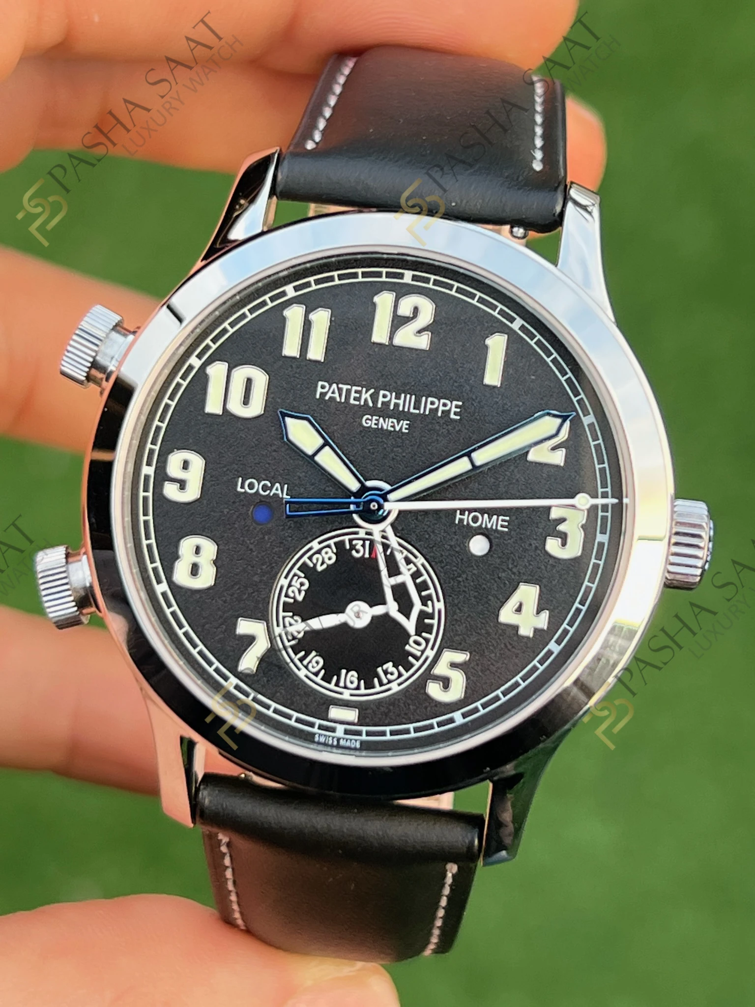Patek Philippe Calatrava Pilot Travel Time 5524 Superclone Saat Patek Philippe Calatrava Pilot Travel Time 5524 Superclone Saat
