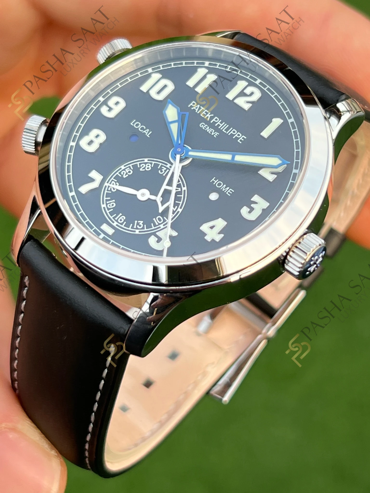 Patek Philippe Calatrava Pilot Travel Time 5524 Superclone Saat Patek Philippe Calatrava Pilot Travel Time 5524 Superclone Saat - Görsel 2