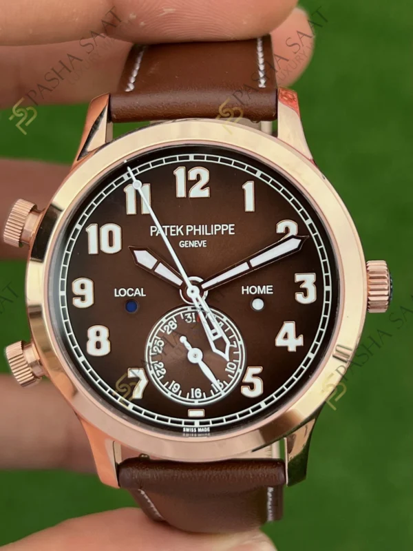 Eta Saat - Pasha Saat Patek Philippe Calatrava Pilot Travel Time 7234R Superclone Saat