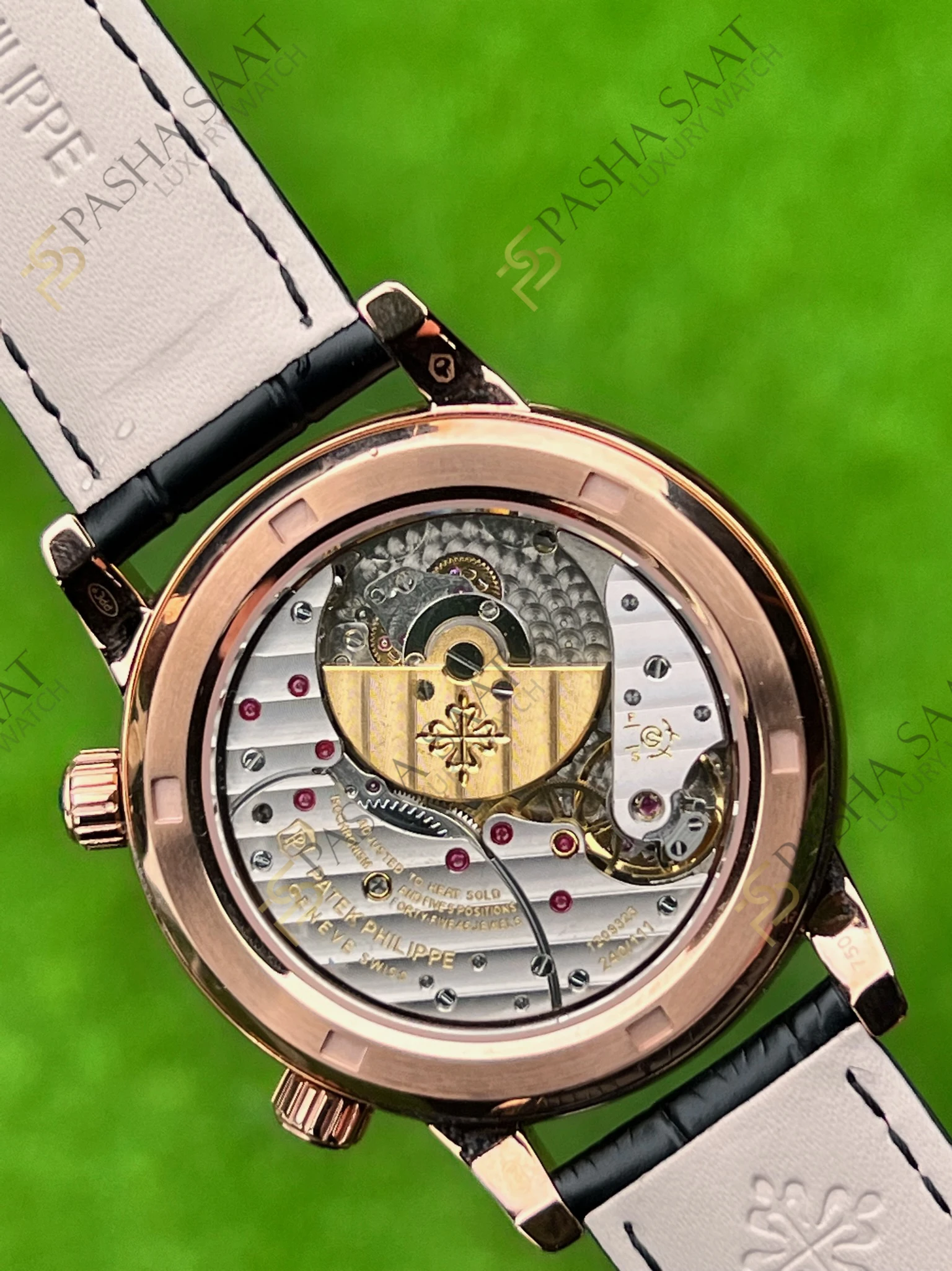 Patek Philippe Celestial Grand Complications Rose Kasa Baget Taşlı Superclone Saat - Görsel 6