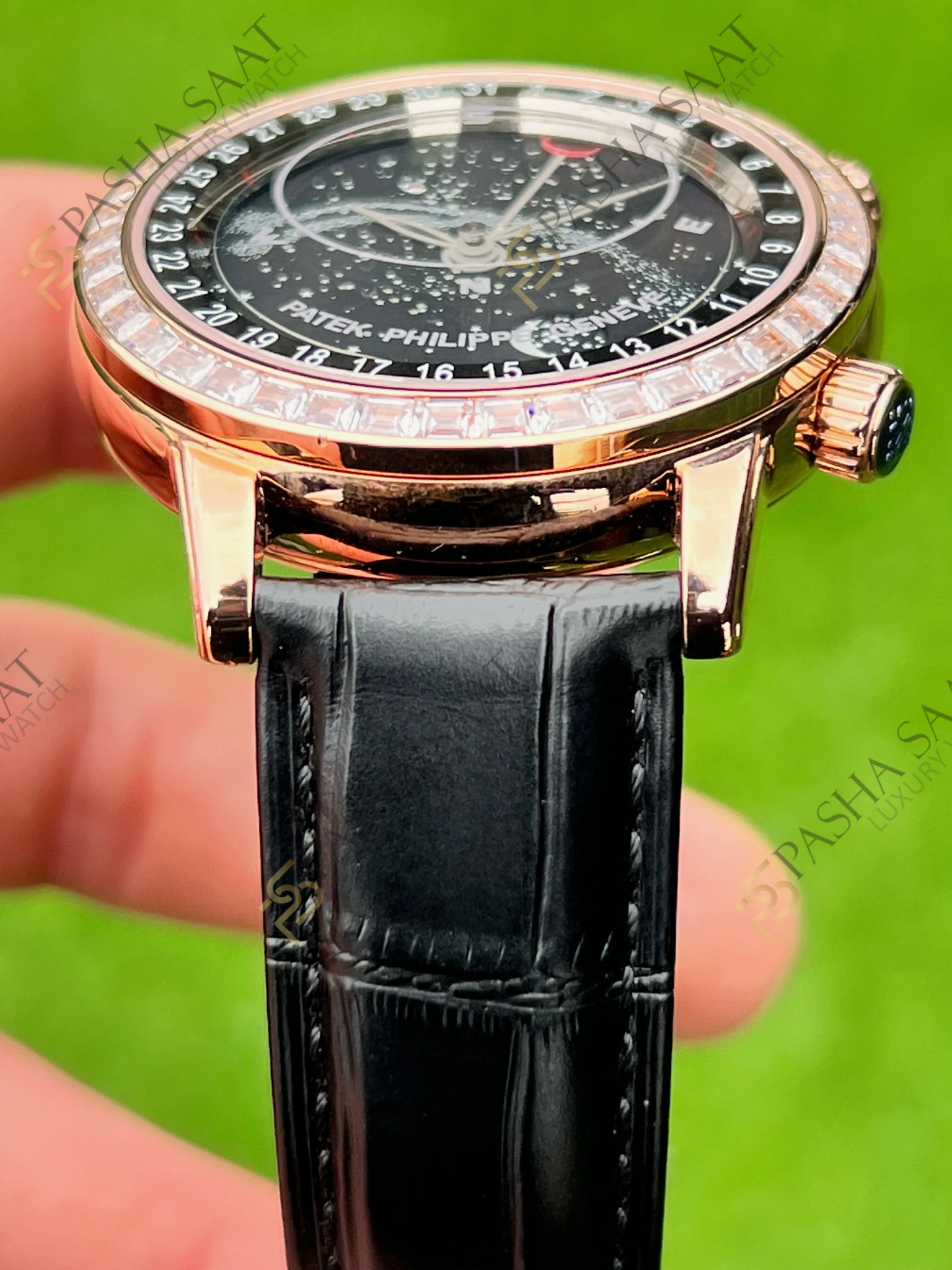 Patek Philippe Celestial Grand Complications Rose Kasa Baget Taşlı Superclone Saat - Görsel 3