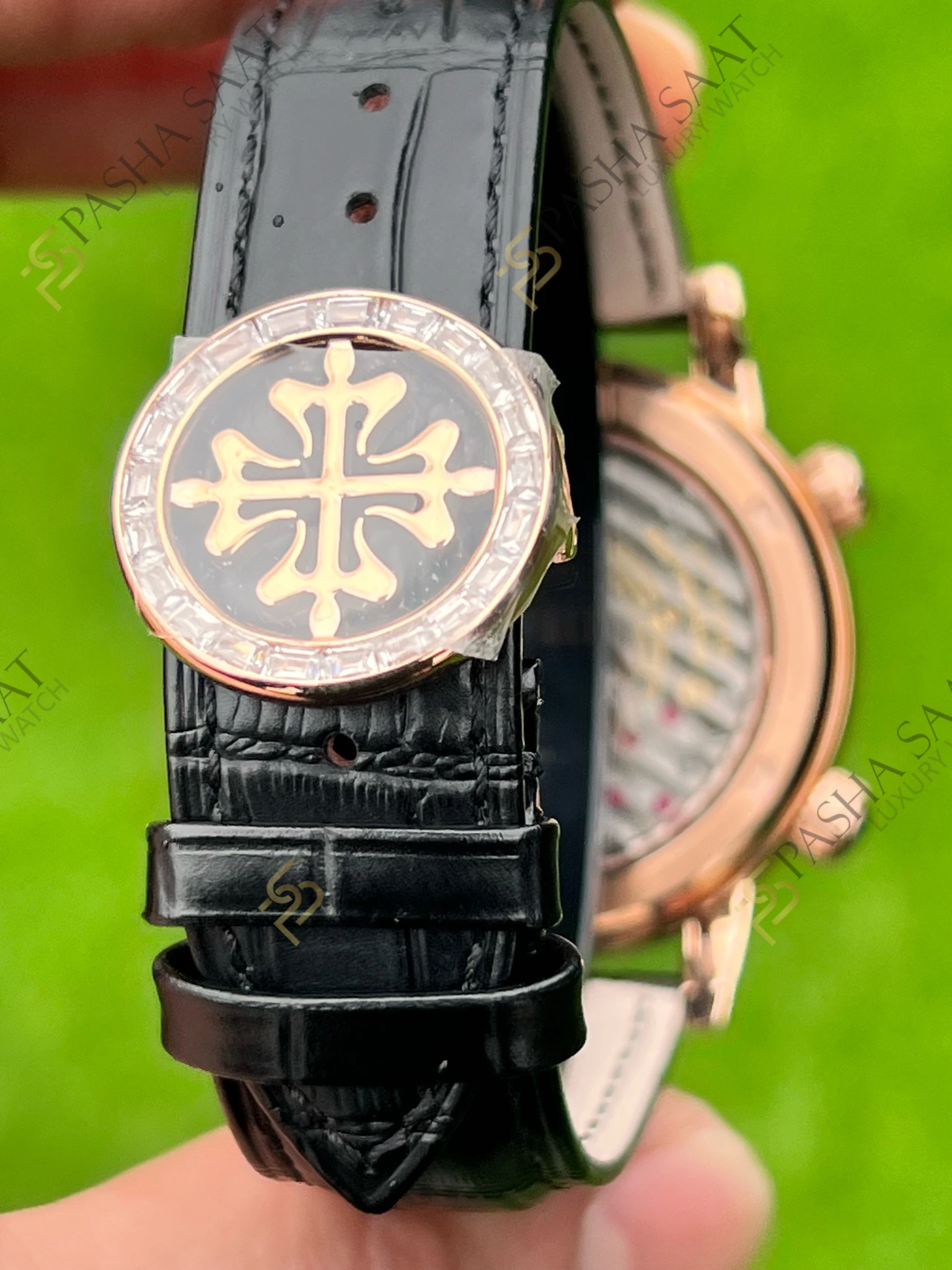 Patek Philippe Celestial Grand Complications Rose Kasa Baget Taşlı Superclone Saat - Görsel 5