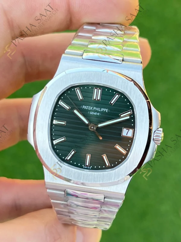 Eta Saat - Pasha Saat Patek Philippe Nautilus 5711 Çelik Kasa Yeşil Kadran Superclone Saat