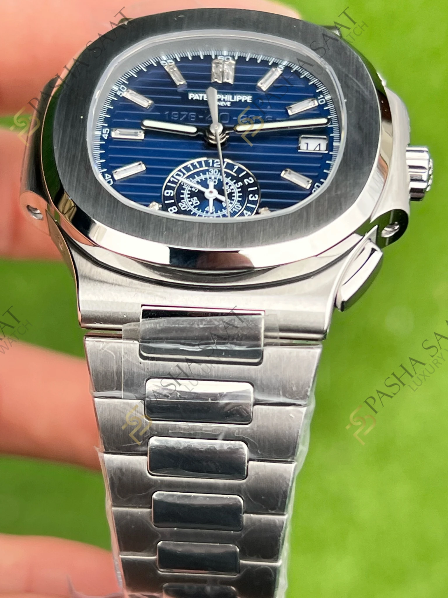 Patek Philippe Nautilus 5976 1G Chronograph 40.Yıl Superclone Saat Patek Philippe Nautilus 5976 1G Chronograph 40.Yıl Superclone Saat - Görsel 3