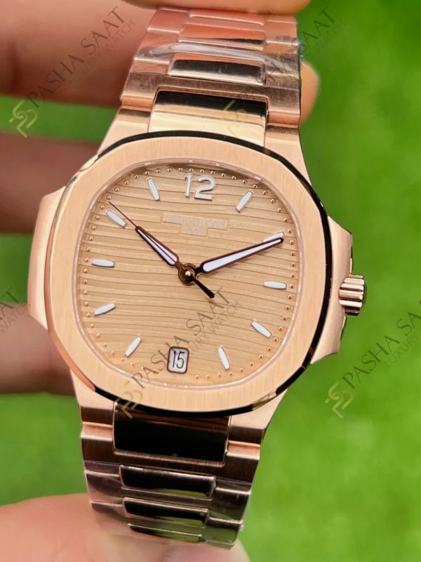 Eta Saat - Pasha Saat Patek Philippe Nautilus 7118 Rose Kasa Rose Kadran Superclone Saat