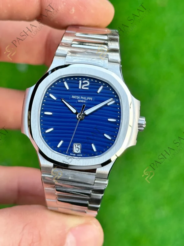 Eta Saat - Pasha Saat Patek Philippe Nautilus 7118 Çelik Kasa Mavi Kadran Superclone Saat