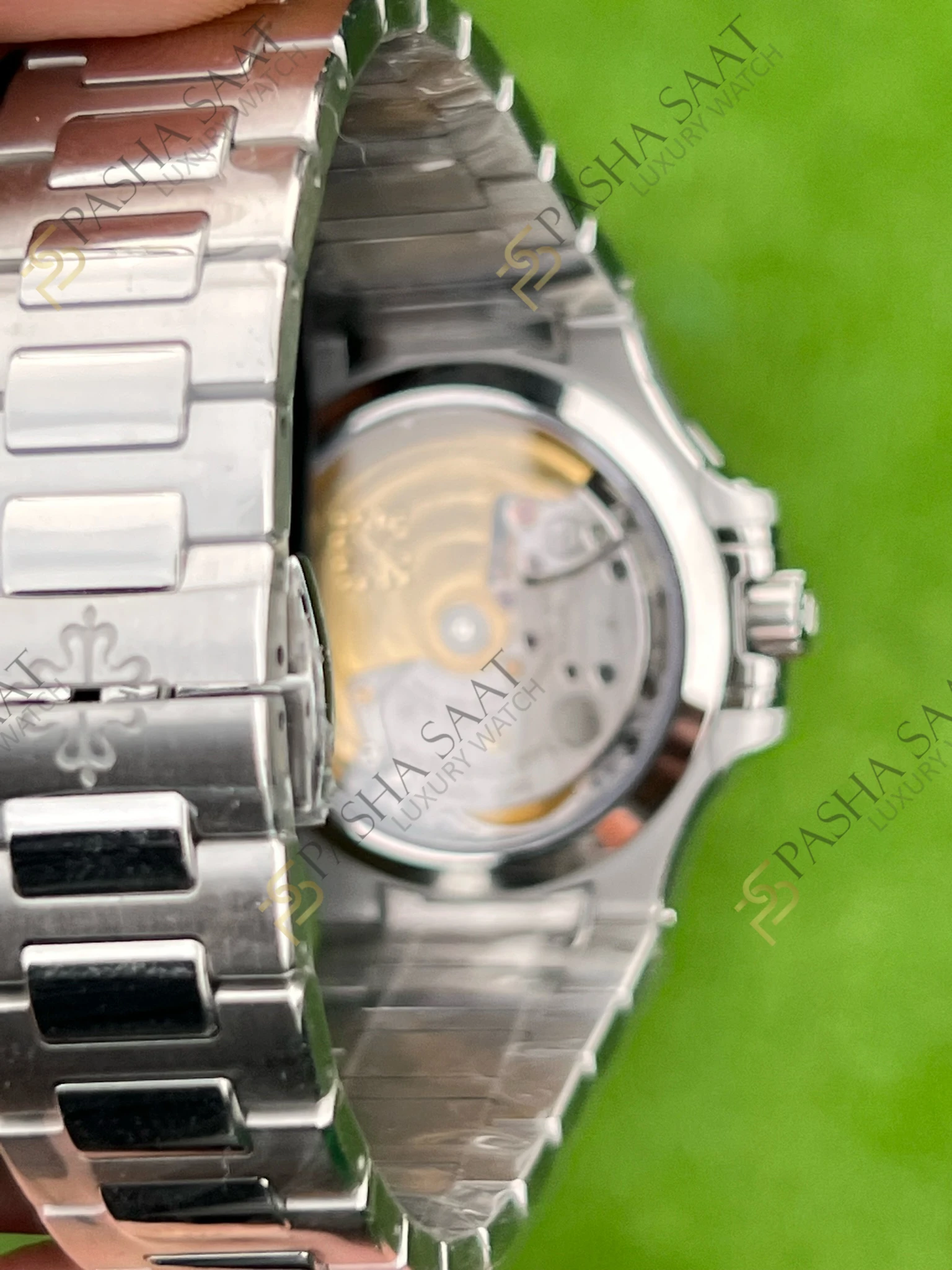 Patek Philippe Nautilus 7118 Çelik Kasa Mavi Kadran Taşlı Superclone Saat - Görsel 5