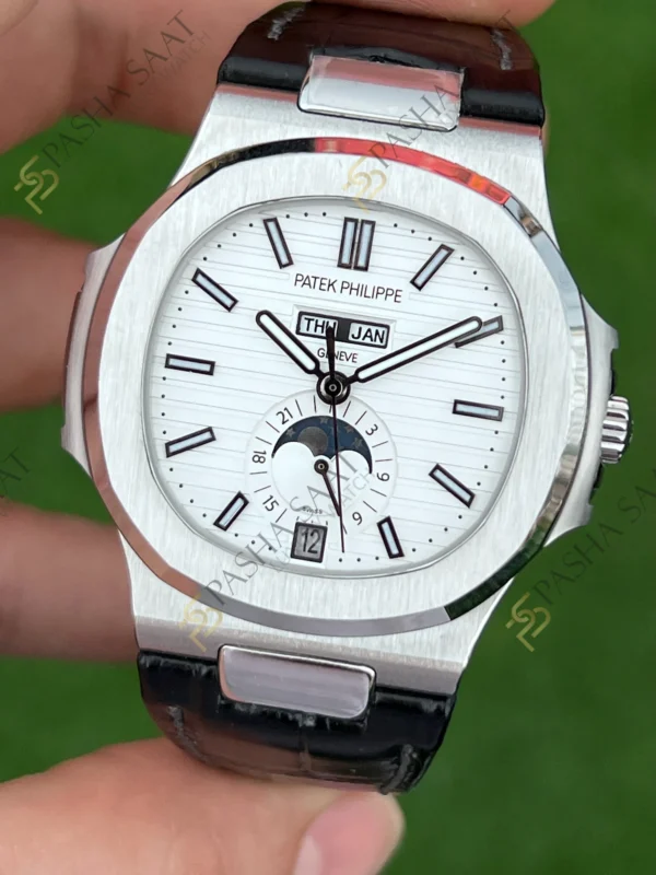 Eta Saat - Pasha Saat Patek Philippe Nautilus Annual Calendar Moonphase 5726 Superclone Saat