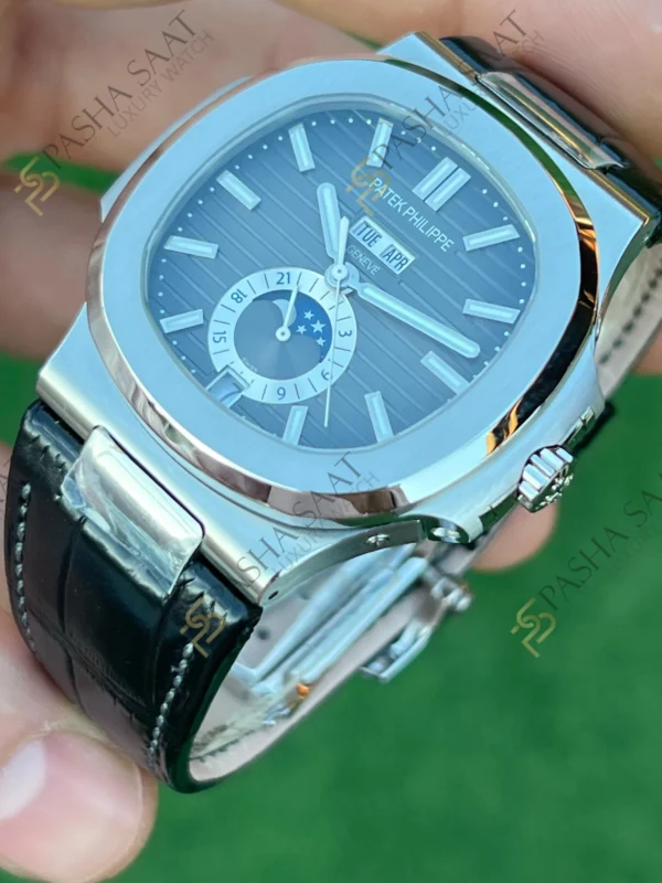 Patek Philippe Nautilus Annual Calendar Moonphase Gri Kadran 5726A Superclone Saat 2