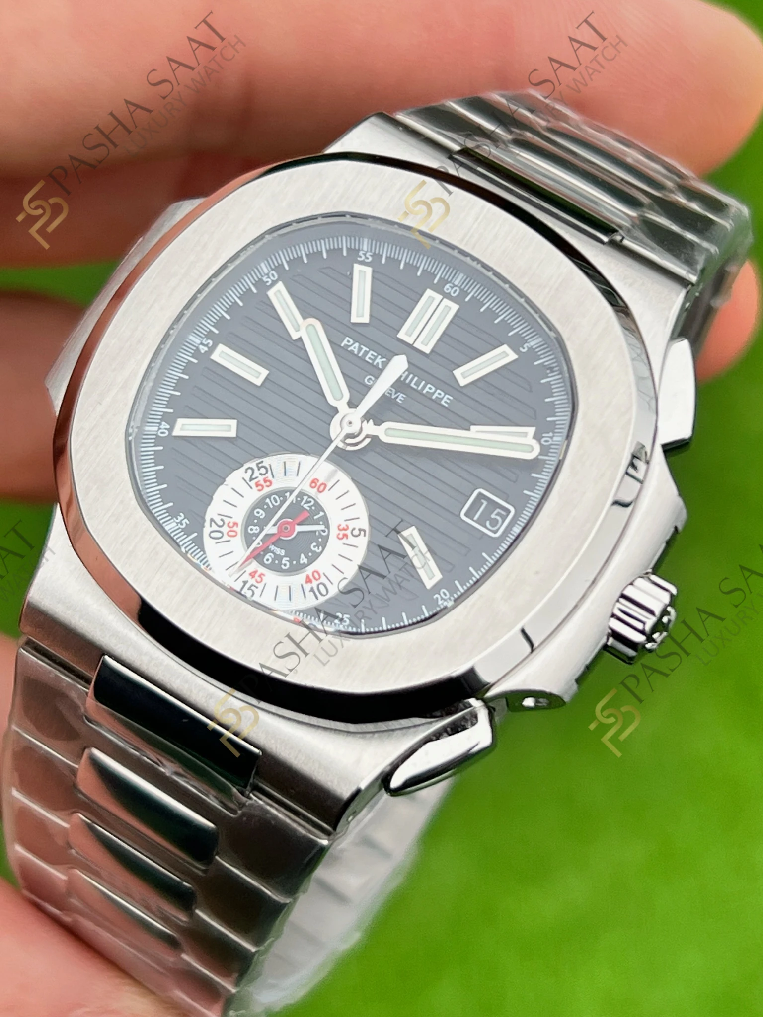 Patek Philippe Nautilus Chronograph 5980 1A-001 Superclone Saat Patek Philippe Nautilus Chronograph 5980 1A-001 Superclone Saat - Görsel 2