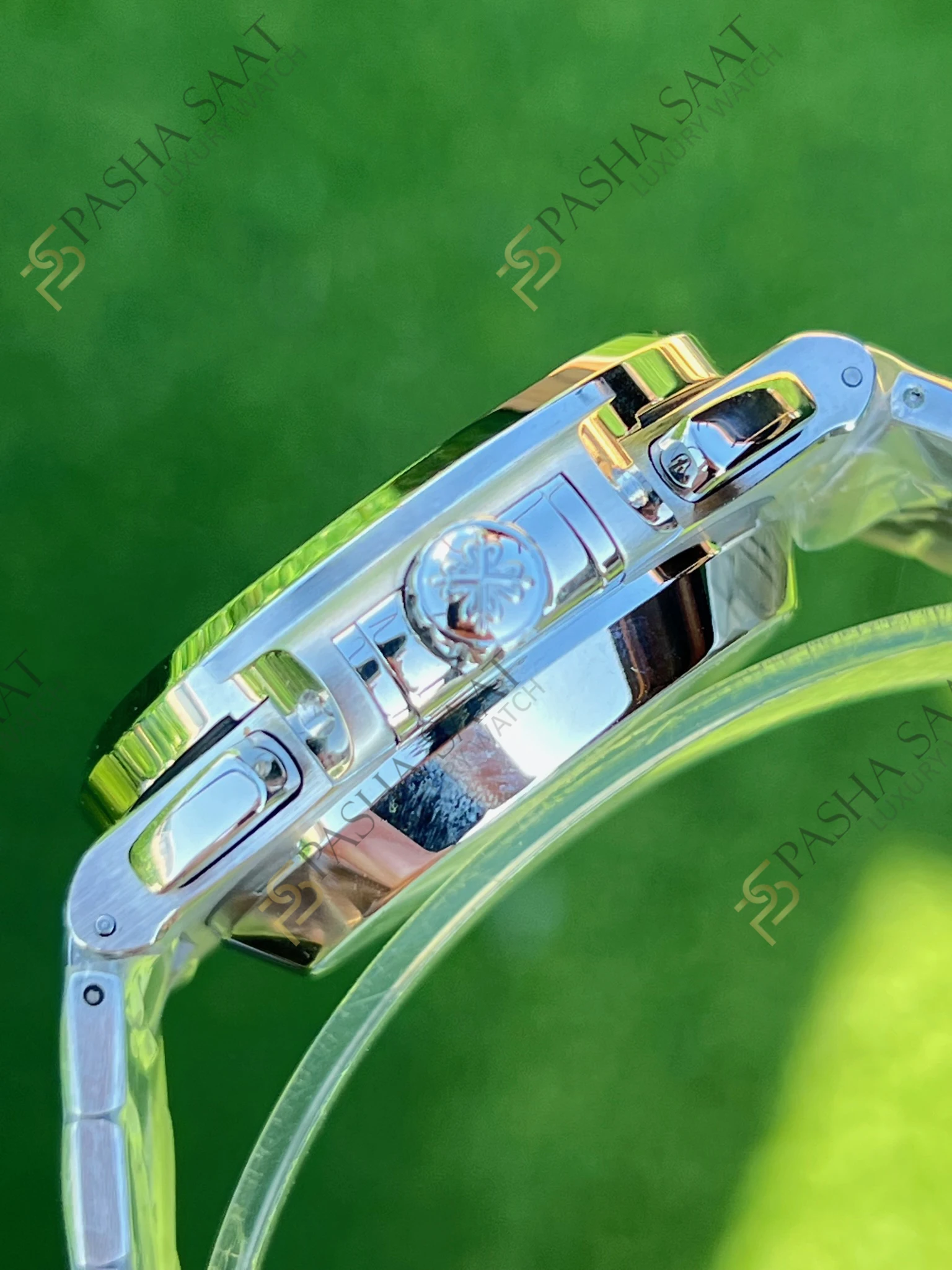 Patek Philippe Nautilus Chronograph Mavi Kadran 5980 1A-001 Eta Saat Patek Philippe Nautilus Chronograph Mavi Kadran 5980 1A-001 Eta Saat - Görsel 4