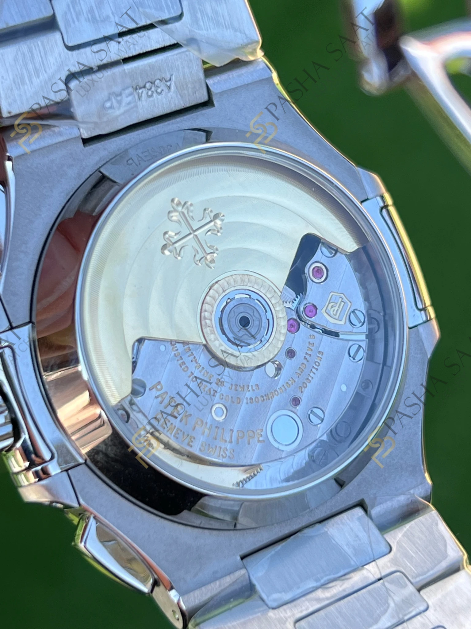 Patek Philippe Nautilus Chronograph Mavi Kadran 5980 1A-001 Eta Saat Patek Philippe Nautilus Chronograph Mavi Kadran 5980 1A-001 Eta Saat - Görsel 6