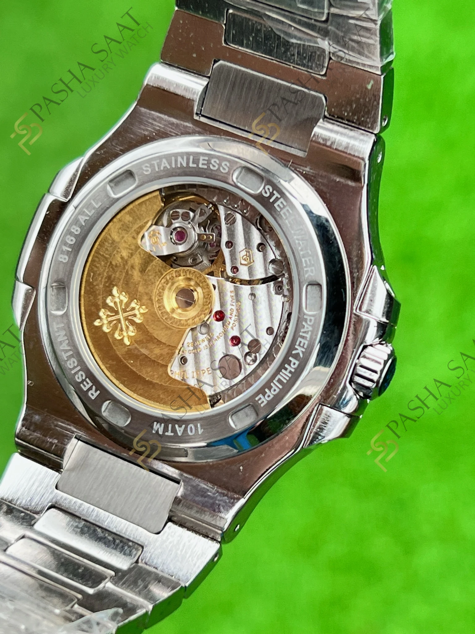 Patek Philippe Nautilus Full Taşlı 5719 10G-010 Superclone Saat Patek Philippe Nautilus Full Taşlı 5719 10G-010 Superclone Saat - Görsel 6